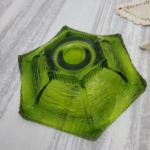 Soreno Green Glass Hexagon Candlestick Holder by Anchor Hooking